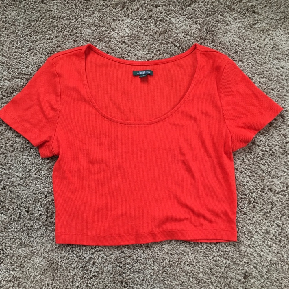 Orange crop top